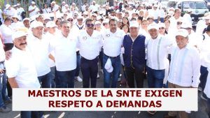 Marchan 15 mil maestros de la sección 23 del SNTE en Puebla